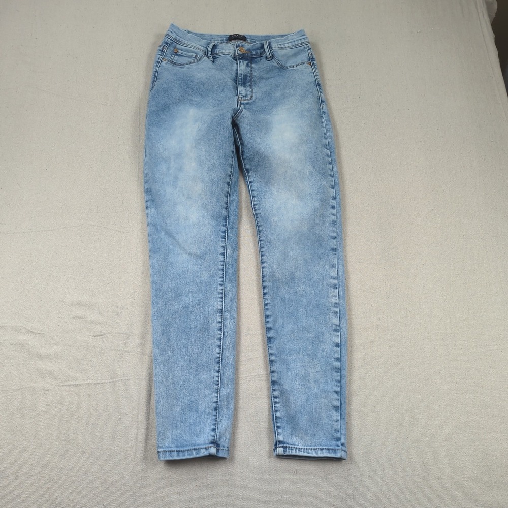 Curve Appeal Jeans Womens 8 29 Blue Skinny Stretch Acid Wash